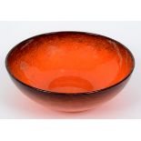A Monart orange and swirl bowl, 32 cm diameter See illustration
