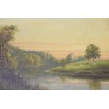 Attributed to George Alexander (1832-1913), Hurworth on Tees, oil on canvas, inscribed label
