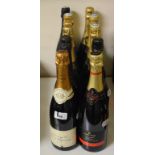 A bottle of Veuve Devanlay champagne, and nine other bottles of sparkling wine (10)