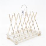 A plated golf club toast rack, 16 cm wide Modern