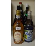 A bottle of Pineau Des Charentes, and nine other bottles of liqueur (10)