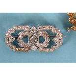 An Art Deco diamond brooch, with a geometric design, 3.5 cm wide See illustration Report by RB The