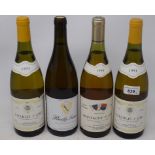 A bottle of Montagny Premier Cru, 1990, two bottles of Chablis Premier Cru 1991, and another