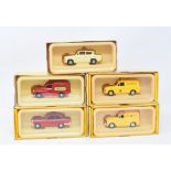 Five Vanguards 1:43 scale model vehicles, all boxed, a Barnstable pottery vase, assorted