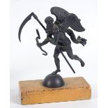 A Grand Tour style bronze classical figure, on a Sienna marble base, 15.5 cm wide See illustration