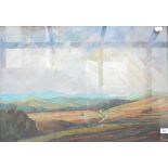 Thiel (?), a landscape, pastel, indistinctly signed 51 x 72 cm