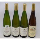 Three bottles of Joseph Eichtrott Riesling, 2002, and a bottle of Roxheiner Birkenberg