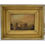 EXTRA LOT: 19th century, a landscape, oil on panel, inscribed Isle of Arran to reverse, 9 x 14 cm