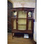 An Edwardian mahogany display cabinet, 118 cm wide