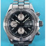 A gentleman's stainless steel Breitling Super Ocean chronometre automatic wristwatch See