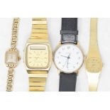 A lady's 9ct gold wristwatch, a lady's Zenith wristwatch, boxed, and two gentleman's wristwatches (