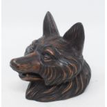 An inkwell, in the form of a fox head, 8 cm wide Modern