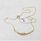 **Revised estimate** A 9ct gold necklace, a 9ct gold chain, approx. 7.1 g