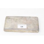 A silver double cigarette case, initialled, Birmingham 1916, approx. 7.8 ozt, 15 cm wide