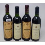Two bottles of Palacio De Monsalud, 1994, and two bottles of Belezos Rioja, 2001 (4)