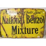 An enamel advertising sign, National Benzyl Mixture (some enamel losses and corrosion damage) 90