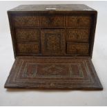 A 19th century Indo-Persian contador, with all over geometric inlaid decoration, 34 cm wide See