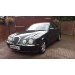 A 2000 Jaguar S-Type 3.0 litre SE manual, registration number W801 UGU, Emerald Green, chassis