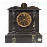 A slate mantel clock, and five other clocks (6)