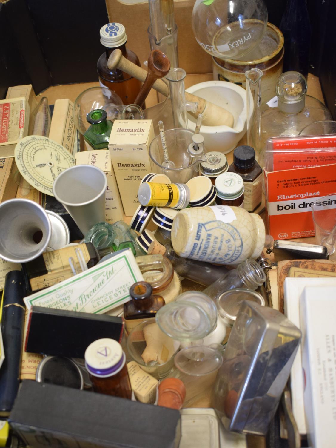 A collection of medical apothecary items, including bottles, measures, jars, syringes and a Cuckoo - Image 2 of 2