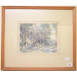 D C Early, Study: Sunshine and Foliage, pastel, signed and dated 68, inscribed to mount, 21.5 x 27.5