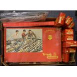 A Tri-ang 00 gauge model railway, RS.1, boxed, assorted rolling stock, carriages, scenery and