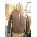 A sheepskin flying jacket, 1940's/1950's