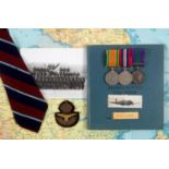 A group of three medals, awarded to Flying Officer D C Evans RAF, comprising a Defence Medal, a