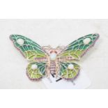 A silver, enamel and opal butterfly brooch Report by RB Modern
