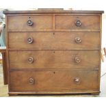 EXTRA LOT: A Victorian mahogany chest of two short and three long drawers, 108 cm wide, a floor