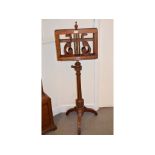 A Victorian mahogany duet stand, on a tripod base, 43 cm wide