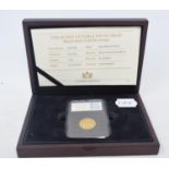 A Queen Victoria shield back sovereign, 1853, boxed with certificate