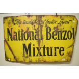 An enamel advertising sign, National Benzyl Mixture (some enamel losses and corrosion damage) 90