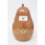 A tea caddy, in the form of a pear, 17 cm high Modern