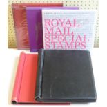 Three Royal Mail Special Stamps books, 2004-2006 and assorted QEII commemorative mint stamps, in two