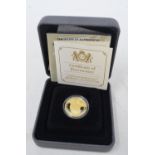 A Queen Elizabeth II 90th birthday Australia gold proof commemorative coin, Perth mint, boxed with