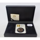 An Elizabeth II proof sovereign, 2014, boxed with certificate