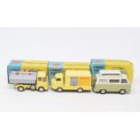 A Corgi Karrier "Bantam" Lucozade Van, 411, and two others, 420 and 460, all boxed (3)