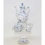 A Royal Copenhagen part tea and coffee service, and other similar items (qty)