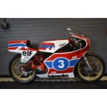 A 1977 Bimota YB1, unregistered, red/white and blue. This Bimota has formed part of a significant