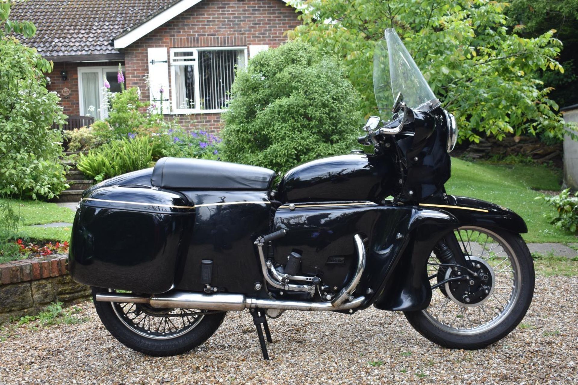 A 1955 Vincent Black Prince Series D, registration number SXA 919, frame number RD 13021, engine