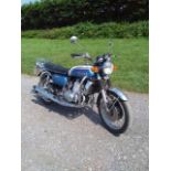 A 1973 Suzuki GT750, registration number GEL 603L, frame number GT75034056, engine number