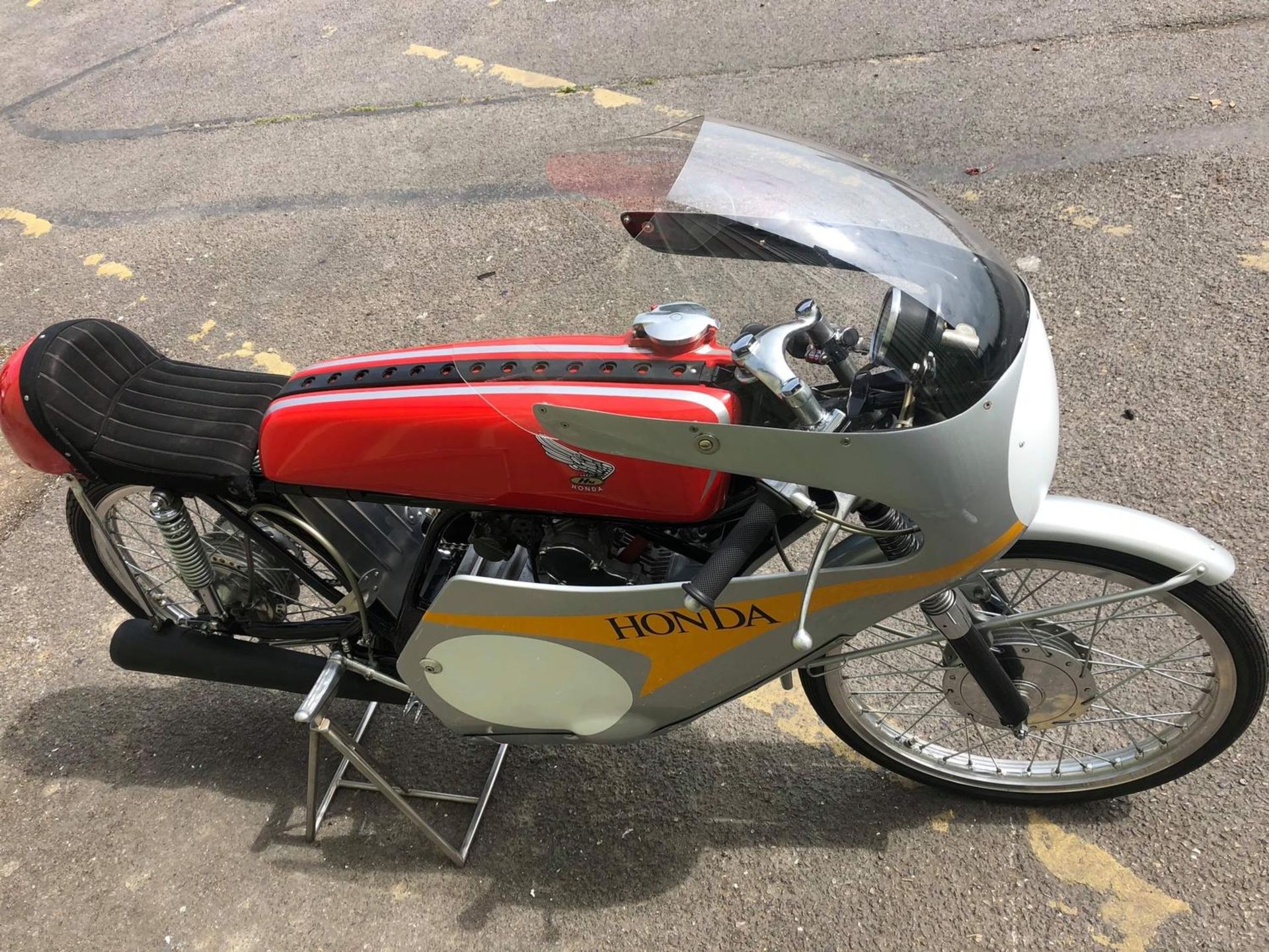A 1962 Honda CR110, unregistered, red. Honda?s jewel like 50cc production racer was offered to - Image 2 of 3