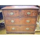 A 19th century walnut secretaire chest, the secretaire drawer above two long drawers, 102 cm wide