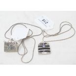 Two small silver and marcasite handbags (2) Report by RB Modern