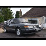 A 1992 Saab 900 Turbo 16V, registration number K65 HVV, metallic grey. This full pressure Turbo