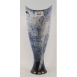 A Roger Cockram vase, of tapering form, decorated leaping fish, 34 cm high Report by GH