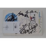 A 1966 World Cup Special Commemorative Issue First Day Cover, signed by twelve players including