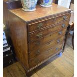 A 19th century mahogany secretaire chest, the secretaire drawer above three long drawers, 86 cm wide