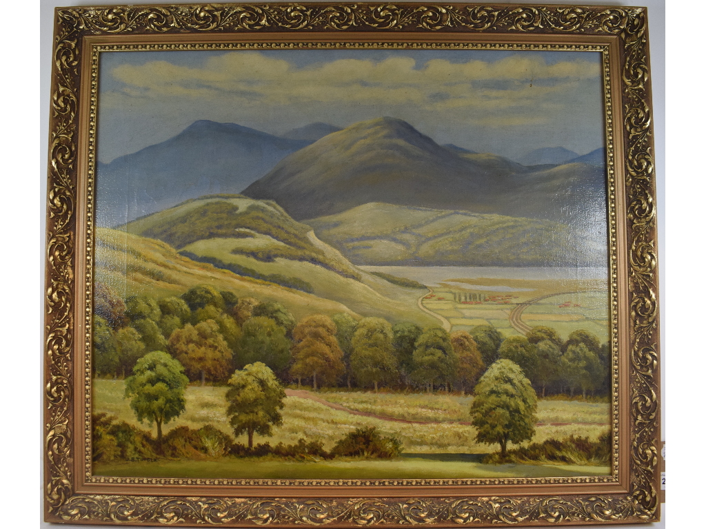 J B Tingle, Conway, Wales, oil on canvas, signed, 49.5 x 60 cm
